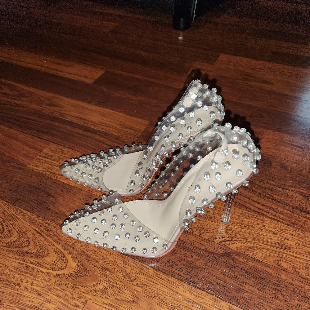 Clear Rhinestone Stilettos - Picture 1 of 4